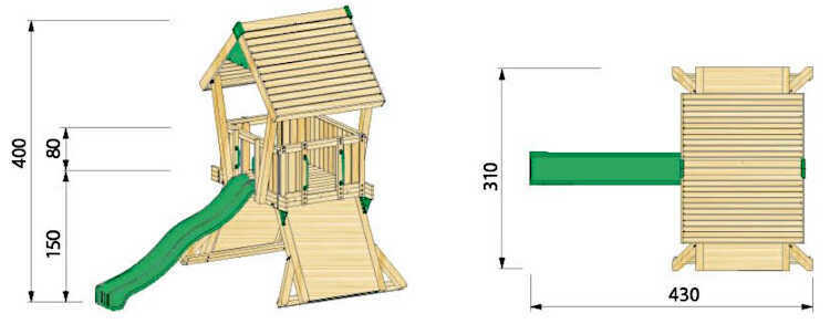 Πύργος Παιδικής Χαράς Q2 Τεχνικά Χαρακτηριστικά